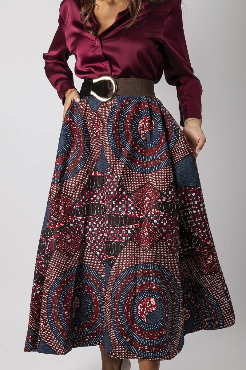 Carla - Gonna sartoriale wax maxi - immagine 2