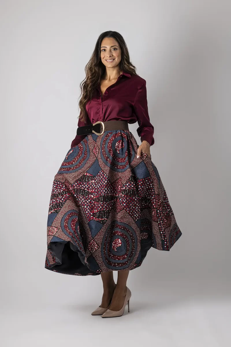 Carla - Gonna sartoriale wax maxi - immagine 4
